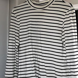 H&M mock neck striped long sleeve